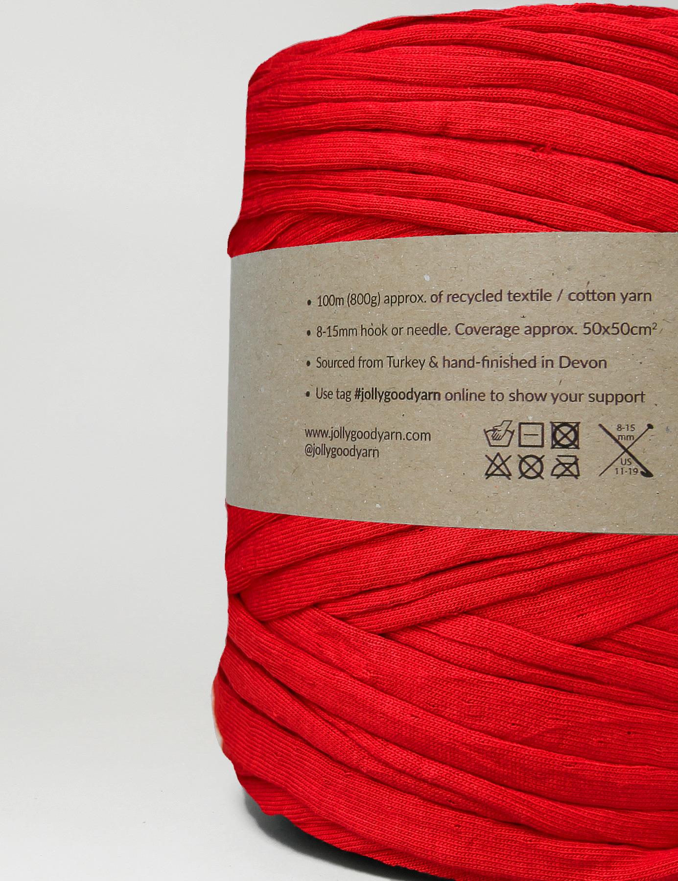 Candy red t-shirt yarn (100-120m)