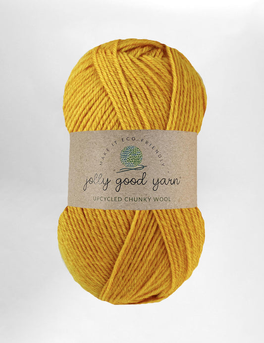 Honiton Yellow 100% upcycled knitting wool (100g)