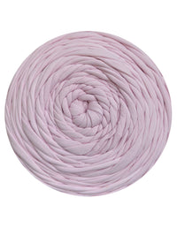 Pink yarn ball on a white background