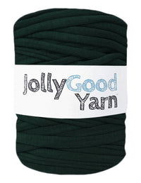Dark green yarn ball with 'Jolly Good Yarn' label on a white background