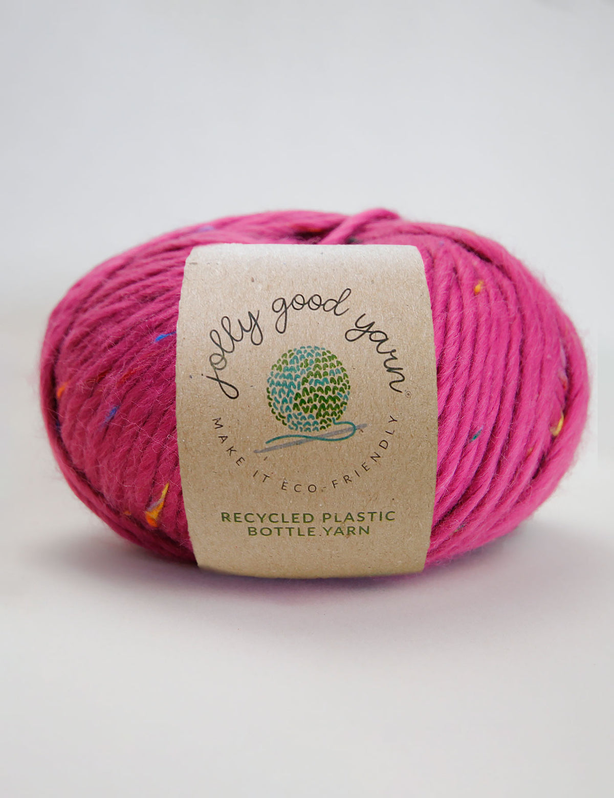 Recycled textile yarn - colour pink