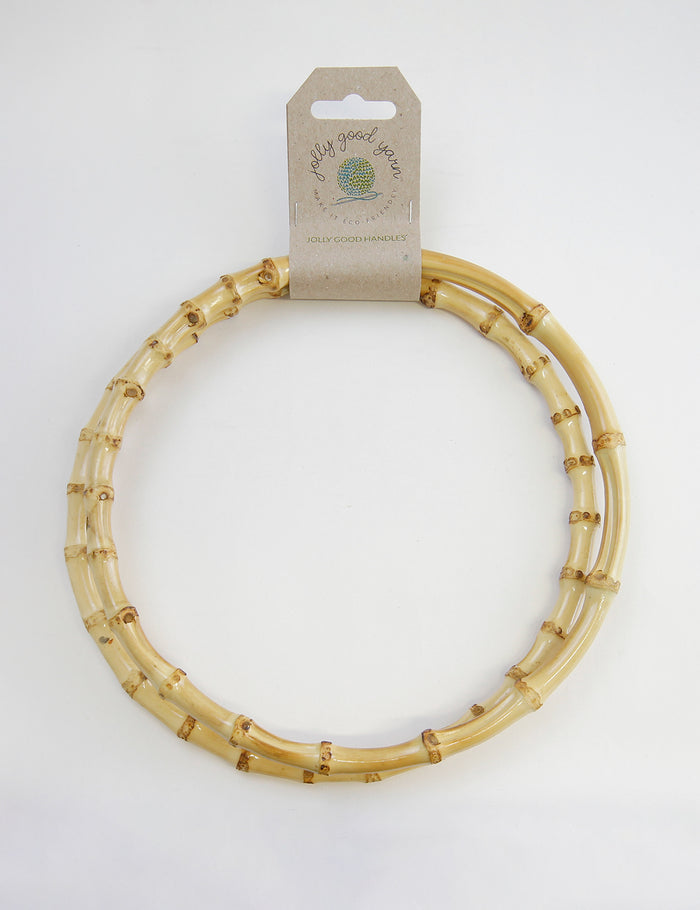 Natural Circular Bamboo Bag Handles (20cm / 15cm)