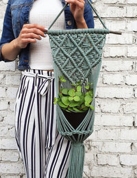 Crocheted  hanging basket