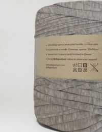 Recycled textile yarn - colour grey