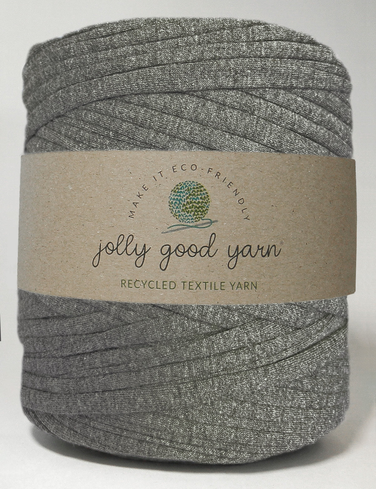 Recycled T-shirt yarn - colour grey