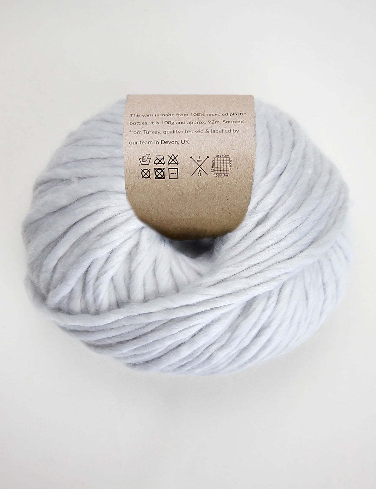 Recycled textile yarn - colour grey