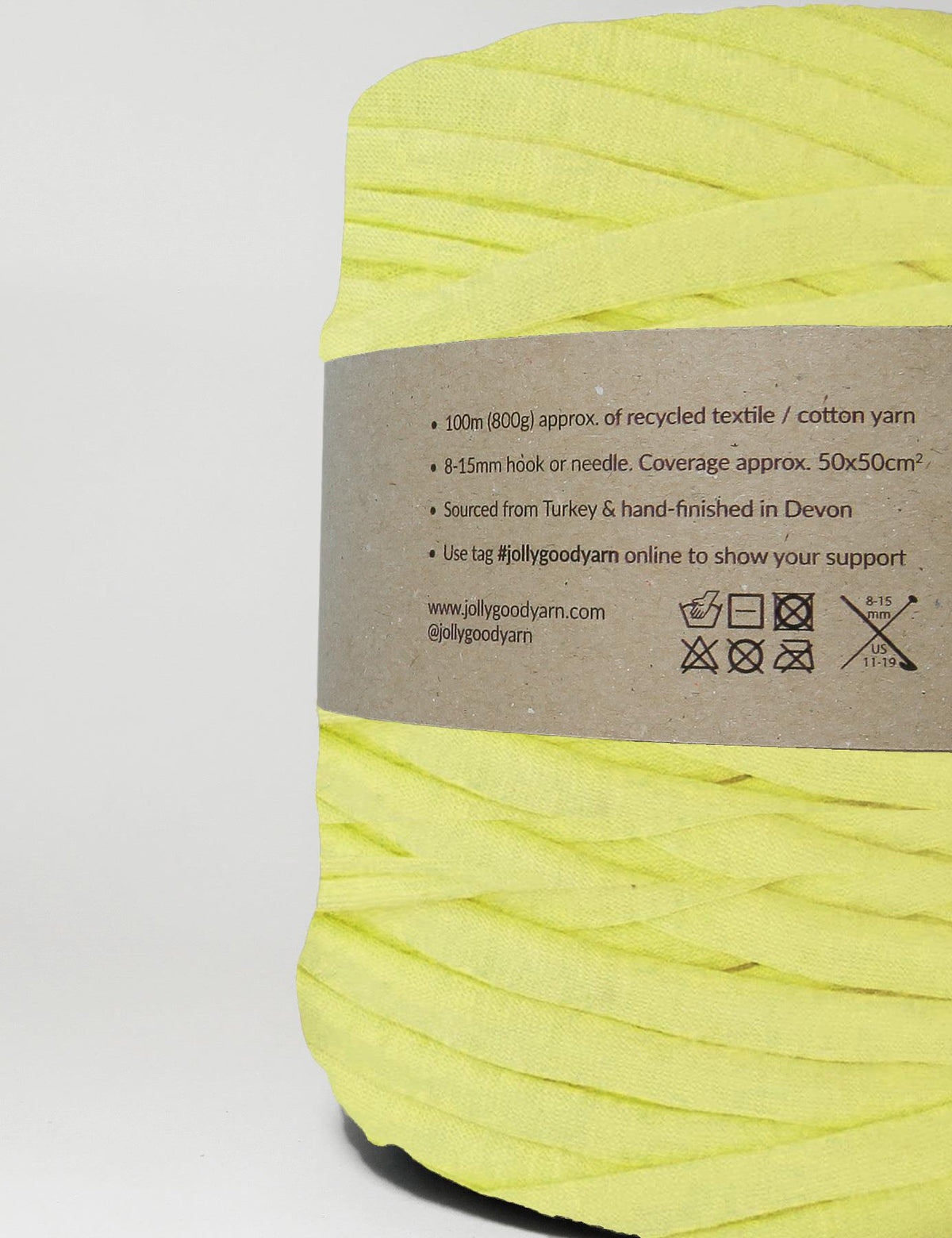 Pale yellow t-shirt yarn (100-120m)