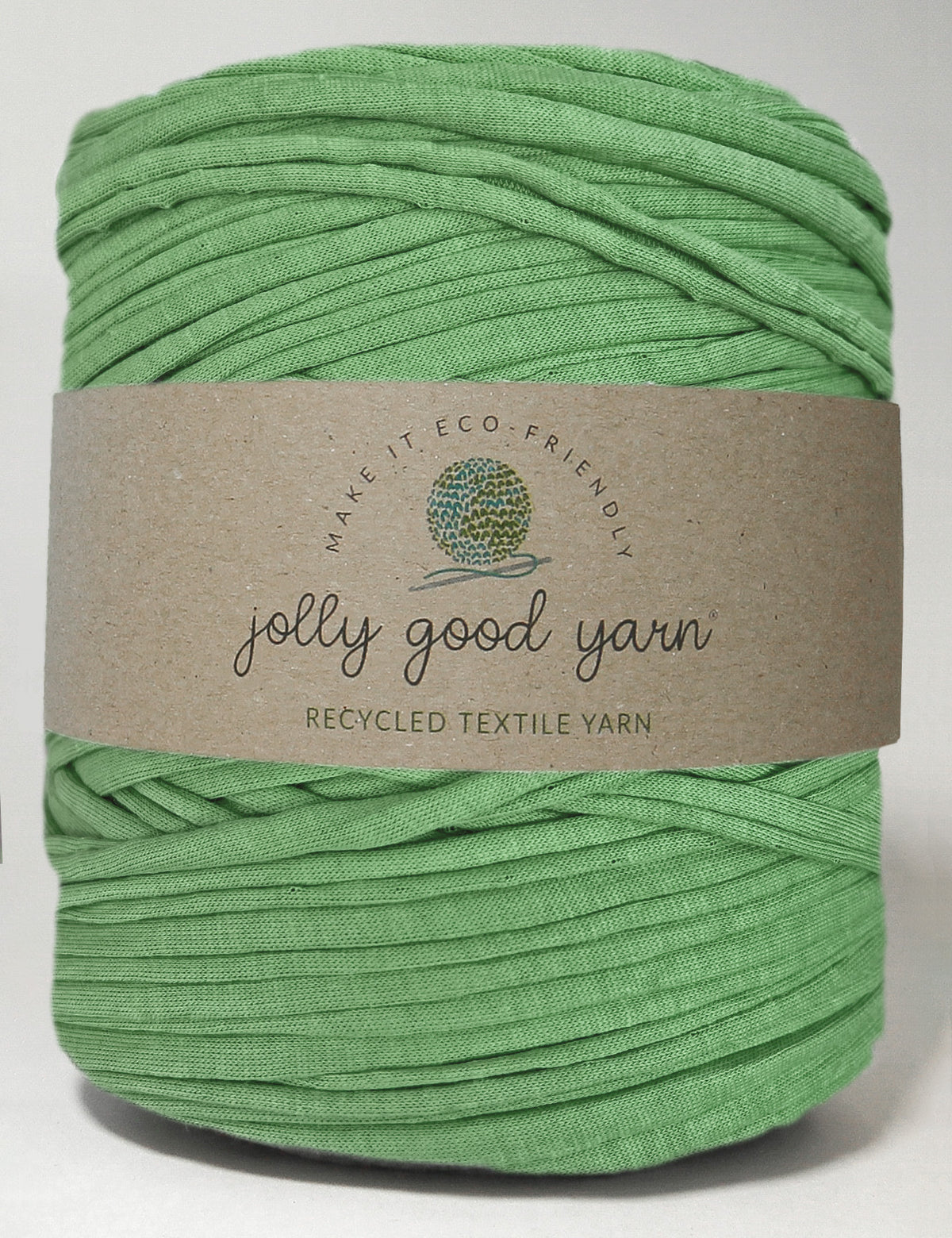 Recycled T-shirt yarn - colour lime