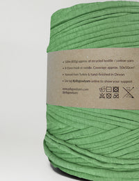 Recycled T-shirt yarn - colour green