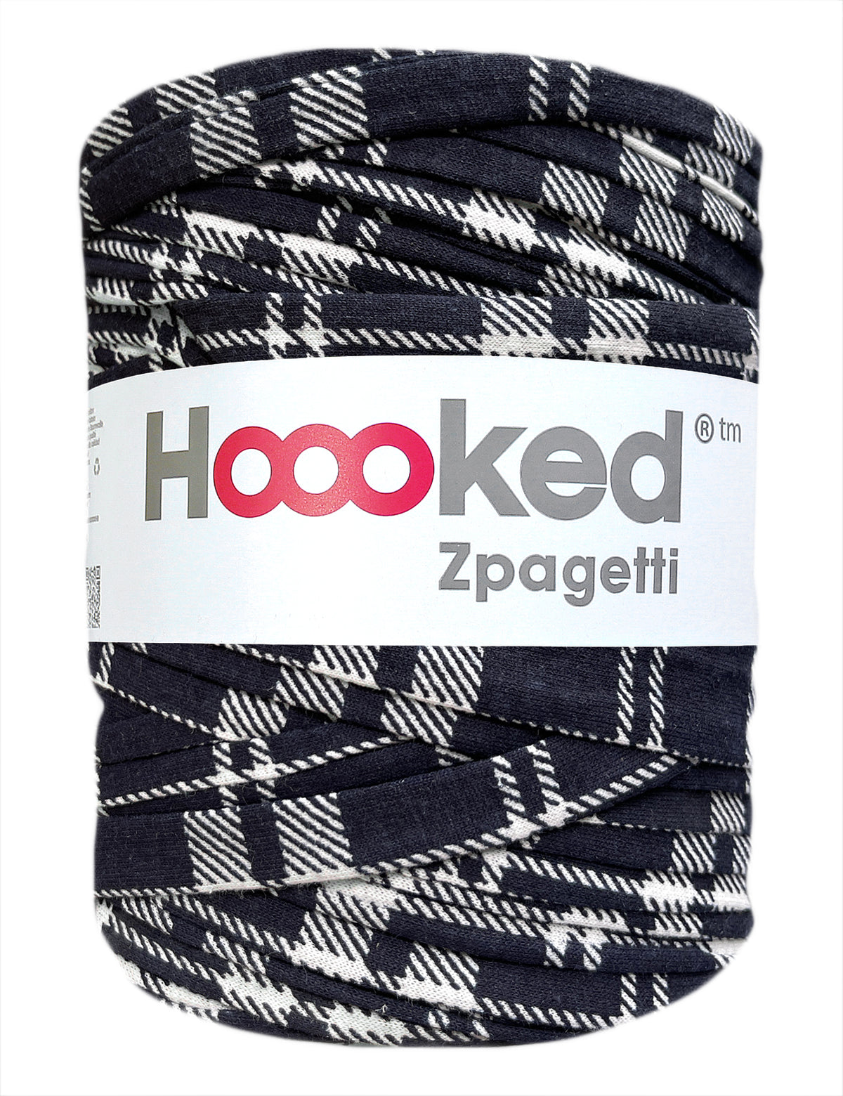 Recycled T-shirt yarn - colour black