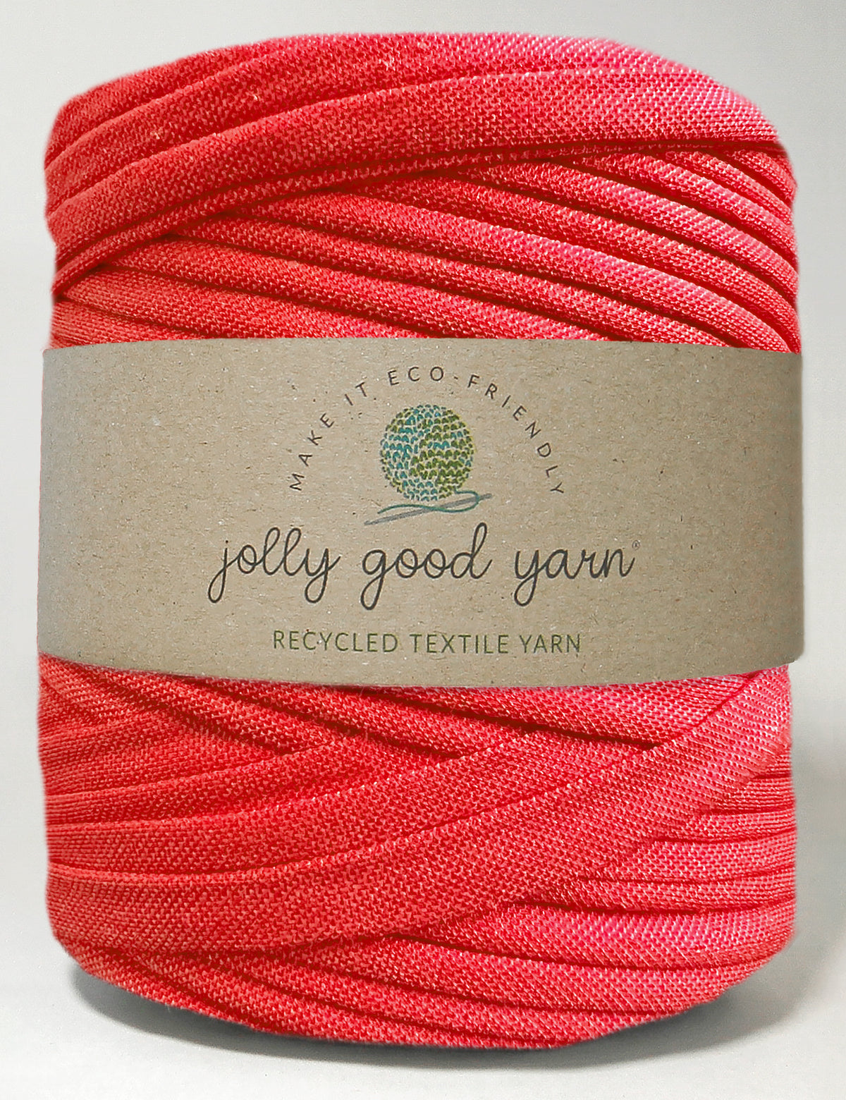 Recycled textile yarn - colour red