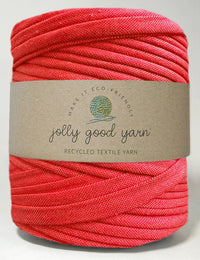 Recycled textile yarn - colour red