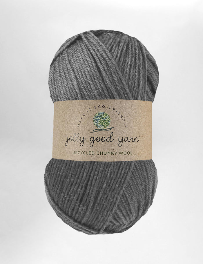 Rockbeare Grey 100% upcycled knitting wool (100g)