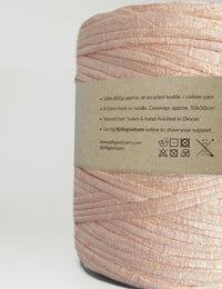 Recycled textile yarn - colour rose gold