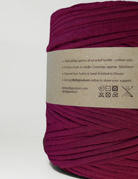 Recycled T-shirt yarn - colour mauve