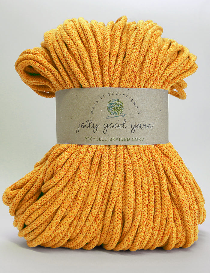 5mm Shaldon Yellow recycled cotton macrame cord