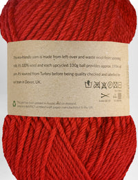 Willand Red 100% upcycled knitting wool (100g)