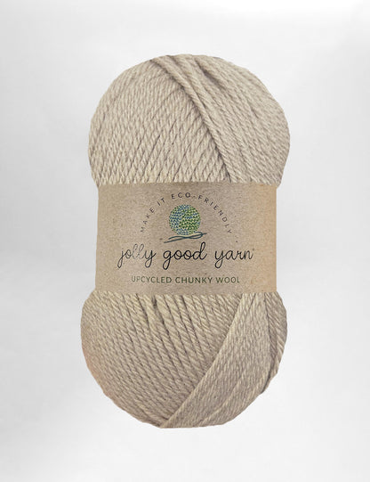 Woodleigh Taupe 100% upcycled knitting wool (100g)