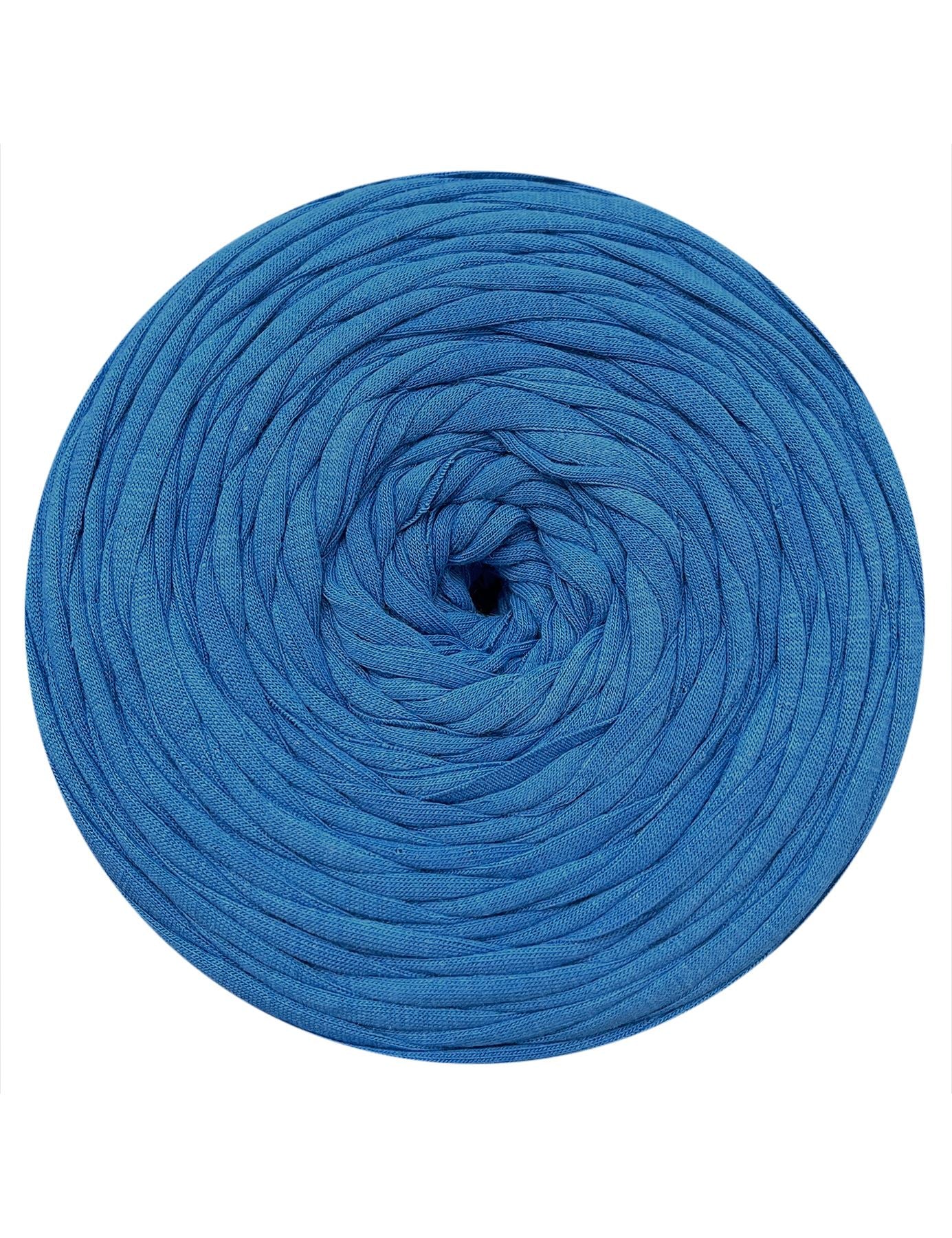 Bright steel blue t-shirt yarn (100-120m)