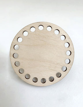 100mm Wooden Circular Crochet Basket Base (10cm)