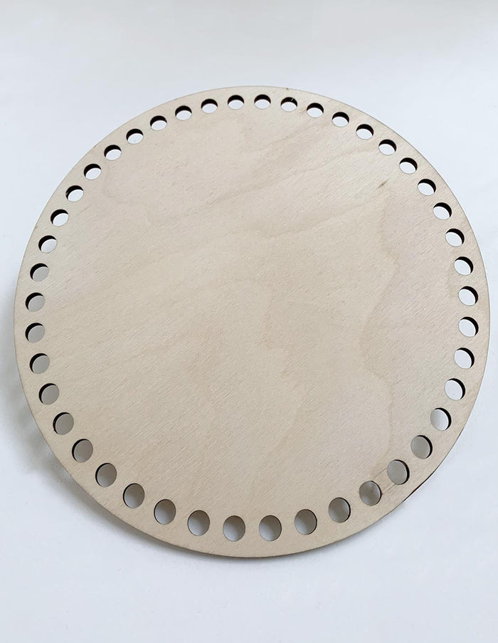 200mm Wooden Circular Crochet Basket Base (20cm)
