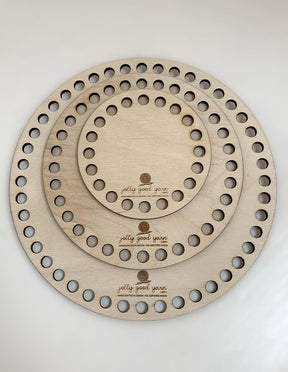 Set of 3 Wooden Circular Crochet Basket Bases (10, 15, 20cm)