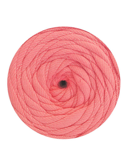 Bright Pink with white dots Jersey Be Good t-shirt yarn by Wool and the Gang (500g)