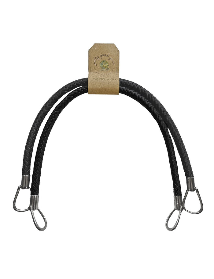 Jolly Good Black Faux Leather Bag Handles (55cm)