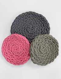 Finger Knit Placemats Macrame Kit