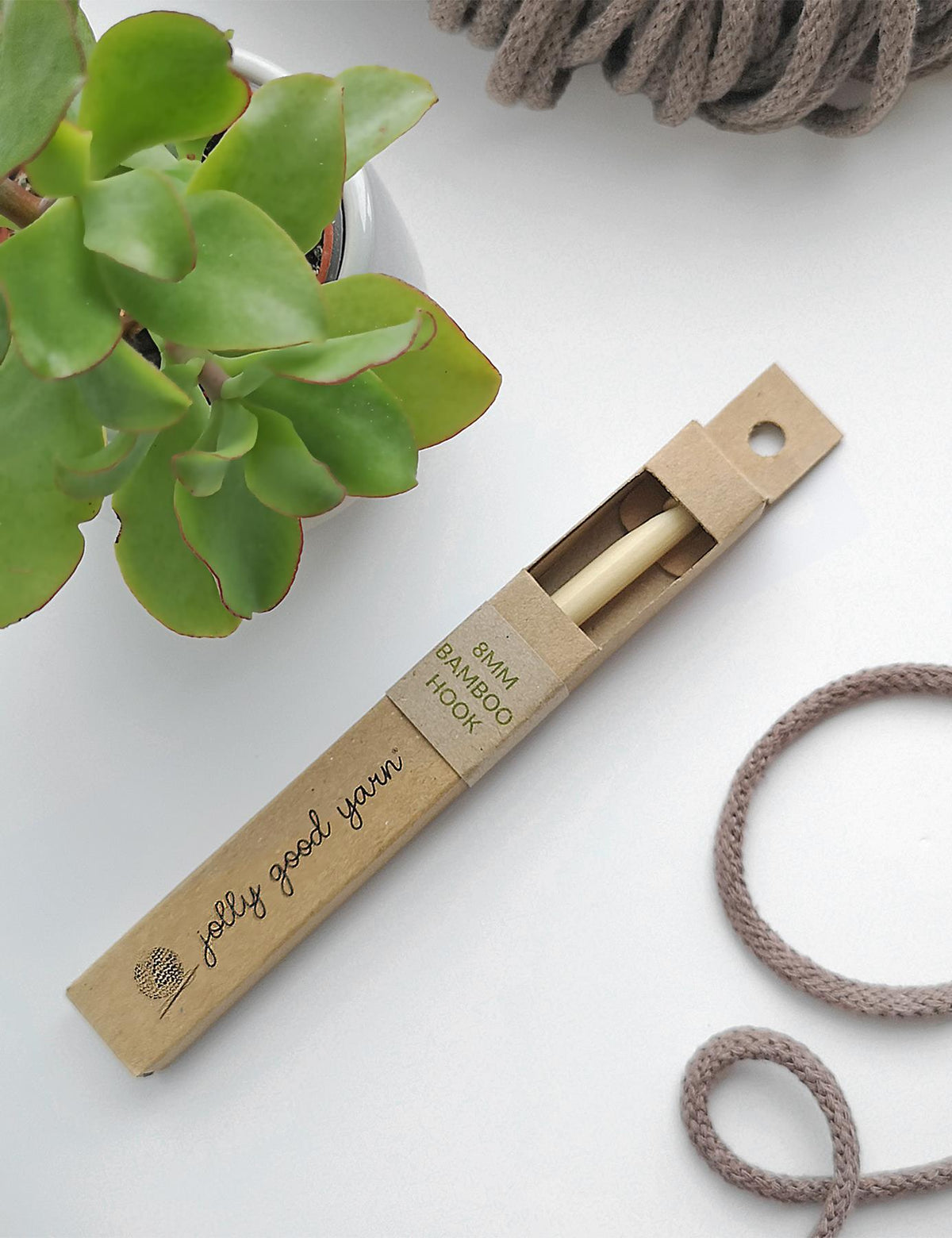 8mm Bamboo Crochet Hook