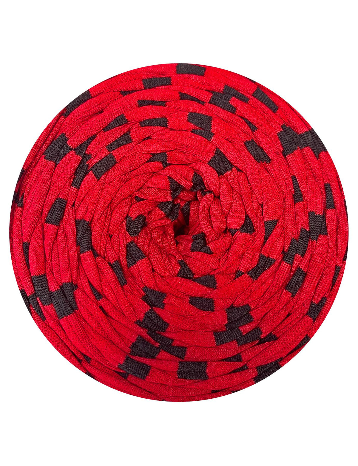 Red with black stripes t-shirt yarn by Rescue Yarn (100-120m)
