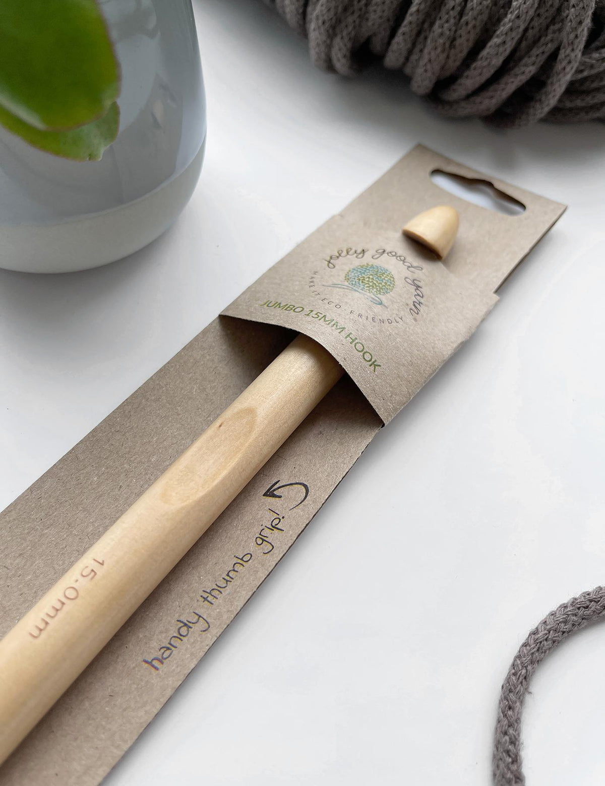 Large 15mm Birch Crochet Hook