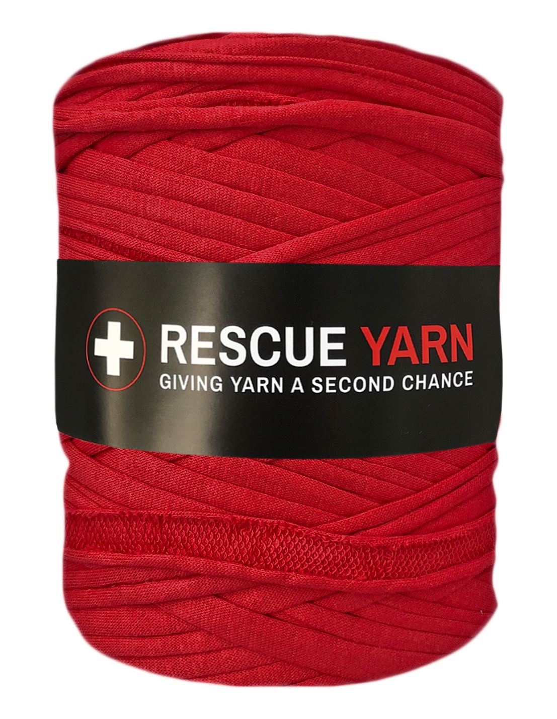 Bright red t-shirt yarn by Rescue Yarn (100-120m)