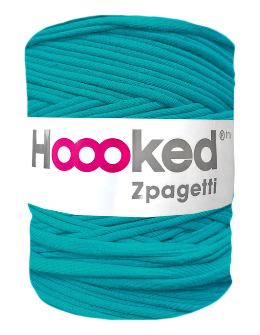 Bright sea blue t-shirt yarn by Hoooked Zpagetti (100-120m)