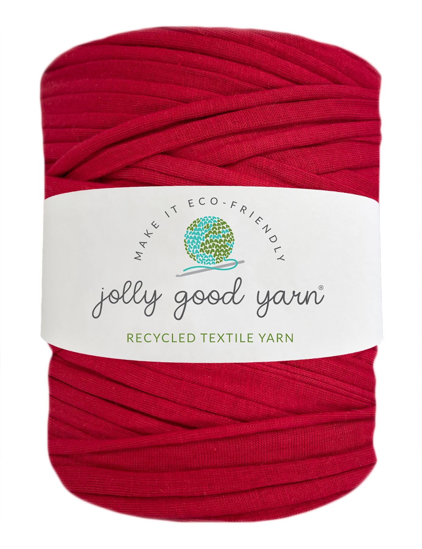 Deep red t-shirt yarn (100-120m)
