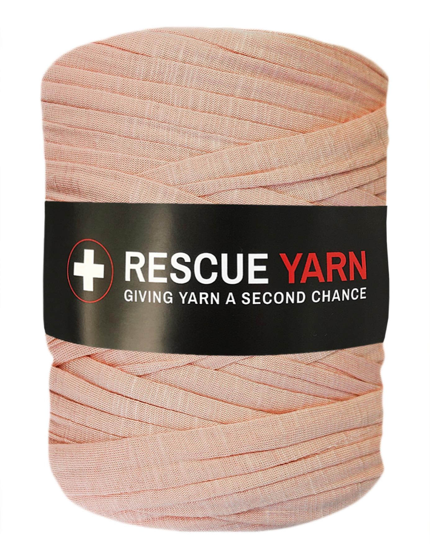 Stippled pink t-shirt yarn by Rescue Yarn (100-120m)