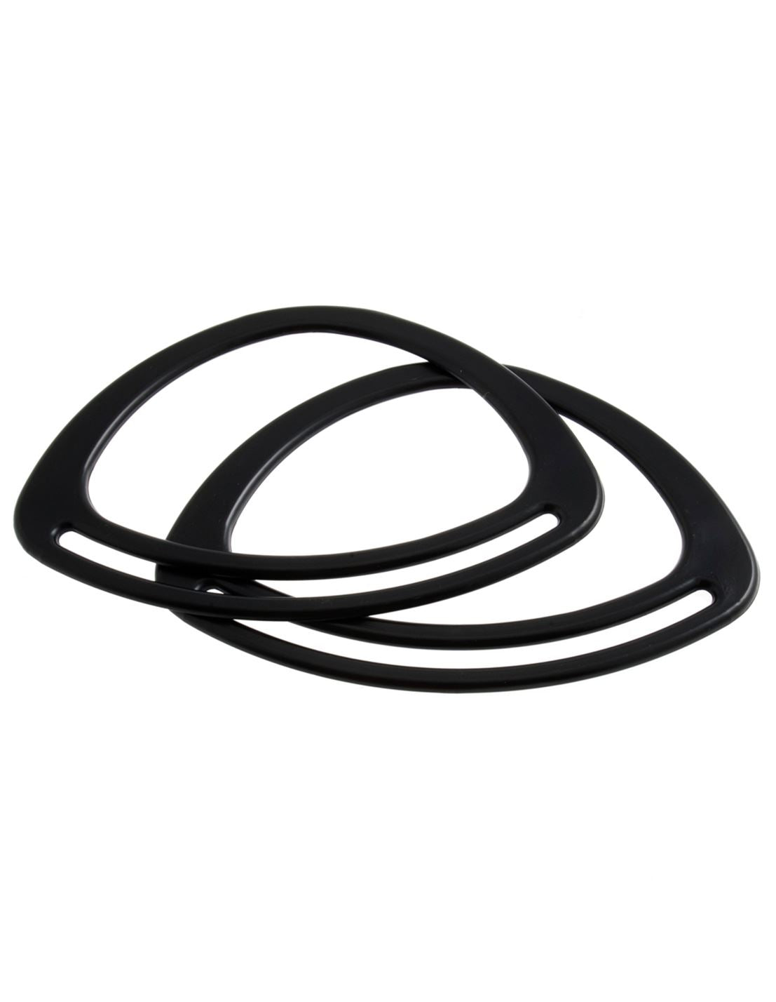 Trimits black graphite (CFH2/GRP) plastic oval bag handles - 20cm