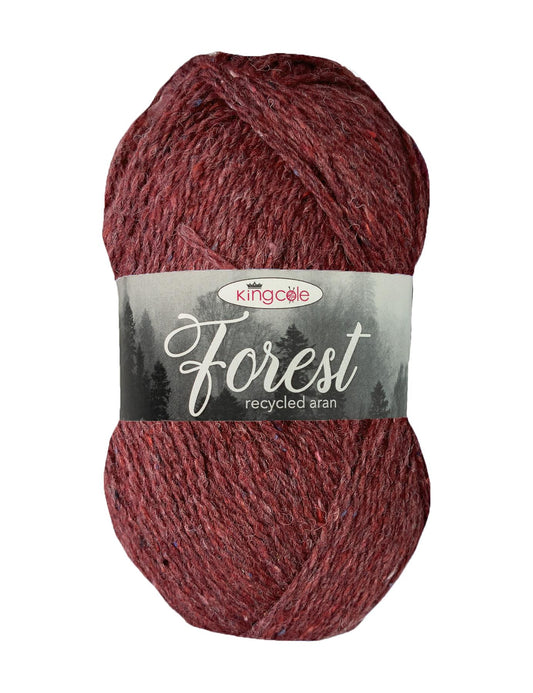 Red Brae Wood 100% recycled aran yarn by King Cole (100g)