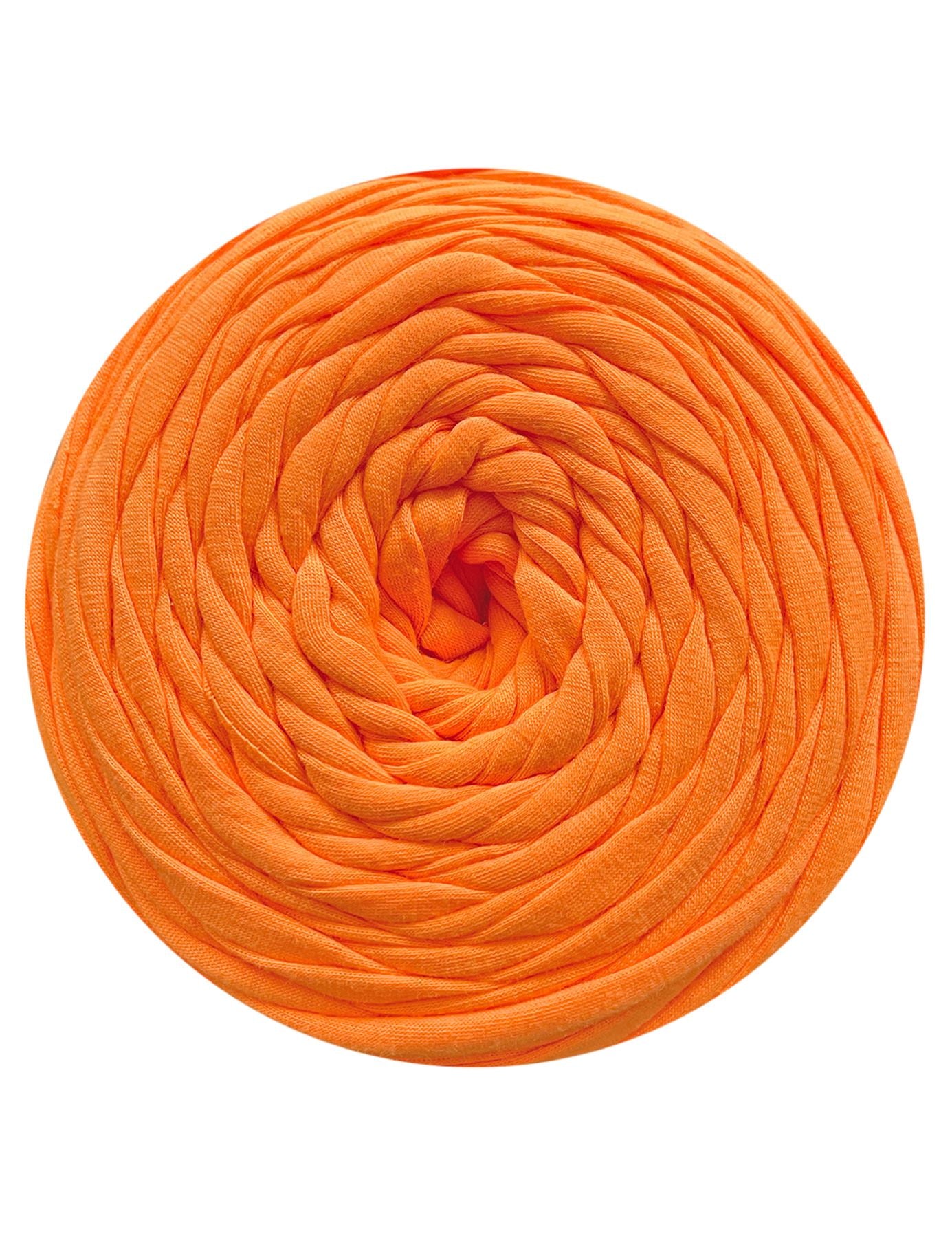 Very bright orange t-shirt yarn (100-120m)