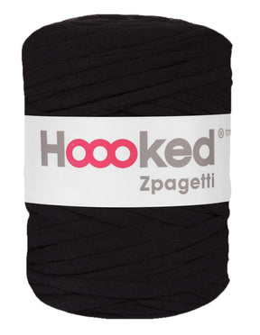 Black t-shirt yarn by Hoooked Zpagetti (100-120m)