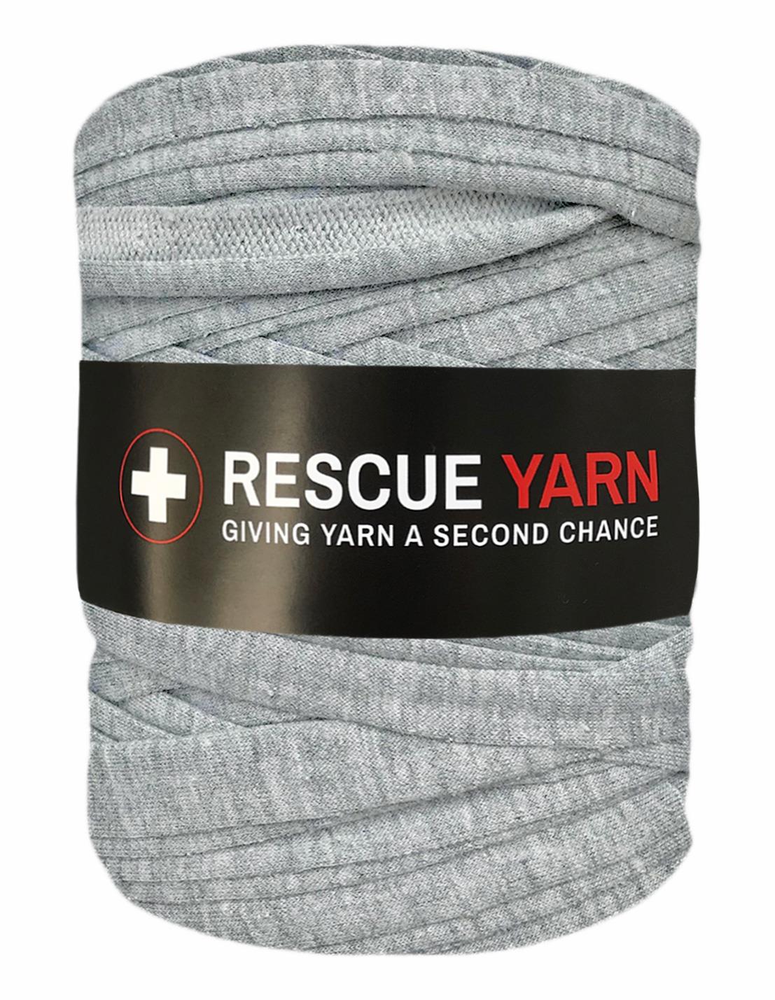 Textured back grey t-shirt yarn by Rescue Yarn (100-120m)