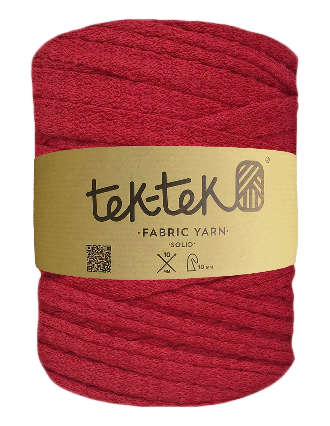 Textured carmine red t-shirt yarn by Tek-Tek (100-120m)
