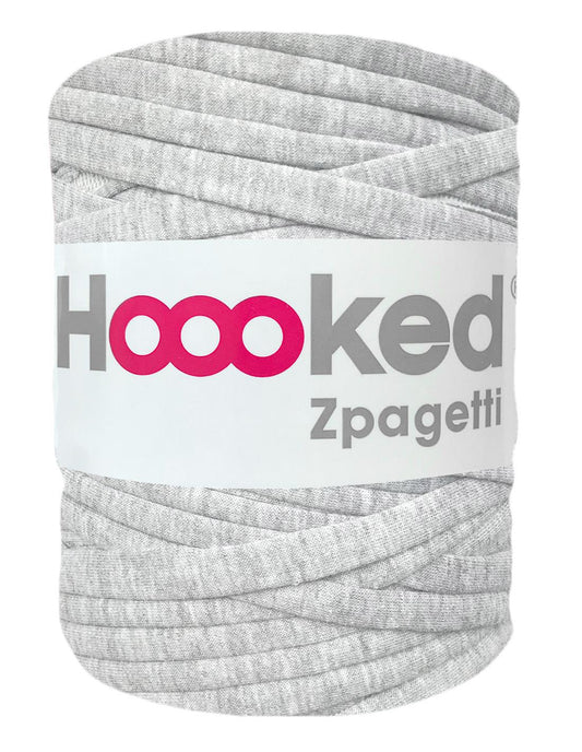 Grey with textured backing t-shirt yarn by Hoooked Zpagetti (100-120m)