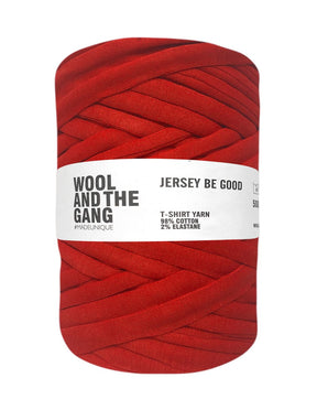 Lipstick Red Jersey Be Good t-shirt yarn by Wool and the Gang (500g)