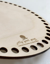 100mm Wooden Circular Crochet Basket Base (10cm)