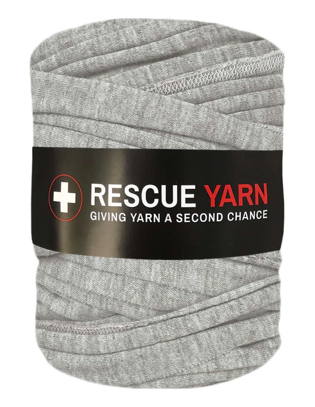 Textured back light grey t-shirt yarn by Rescue Yarn (100-120m)