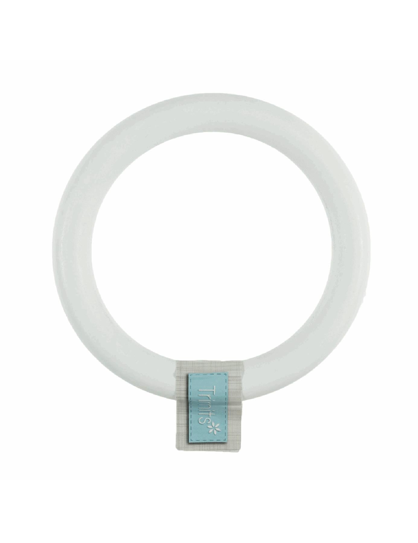 Trimits Birch Craft Ring (TRH46) white round macrame hanger - 10cm