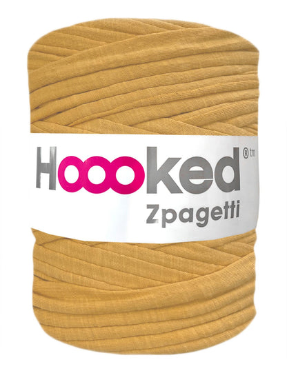 Light mustard yellow t-shirt yarn by Hoooked Zpagetti (100-120m)