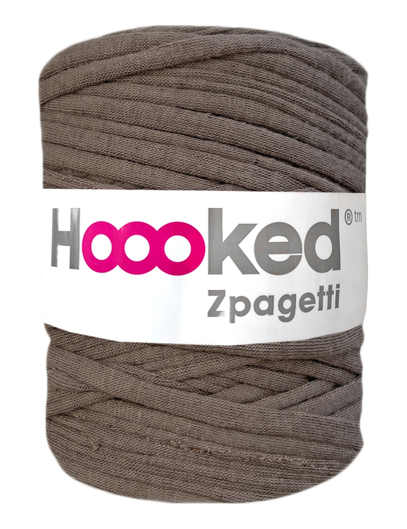 Dark moss brown t-shirt yarn by Hoooked Zpagetti (100-120m)