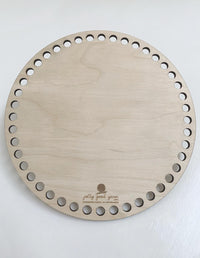 200mm Wooden Circular Crochet Basket Base (20cm)
